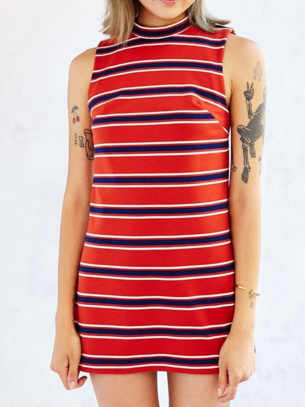 Urban Outfitters Orange and blue striped mini dress size medium new with tags